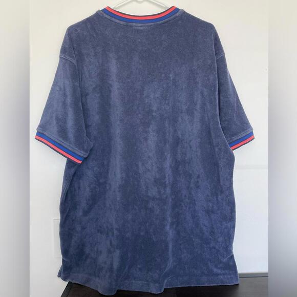 Vintage Retro Champion Life Mens Terry Short Sleeve Top Navy XL - Picture 3 of 7